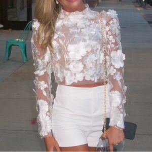 Elia Top in Ivory & Nude